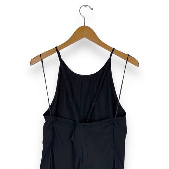 Madewell Dress Womens 12 Black Crisscross High Neck Midi Slip - Picture 9 of 14